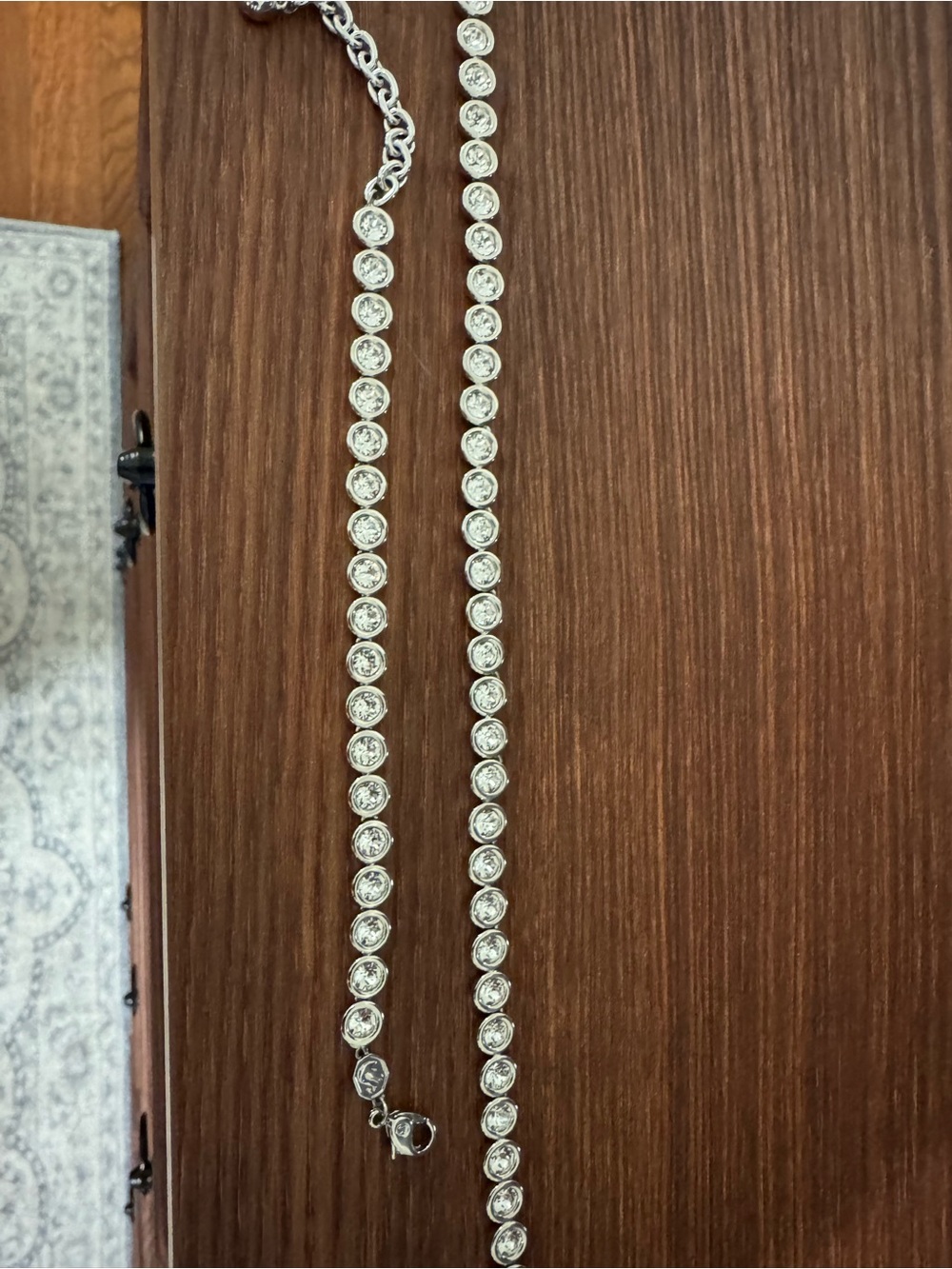 Swarovski Silver Clear Crystal Tennis Necklace